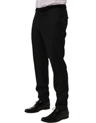 Dolce & Gabbana Black Wool Skinny Leg Dress Trouser Pants - IT52 | XL
