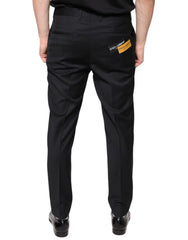 Dolce & Gabbana Black Wool Skinny Men Dress Pants - Trousers