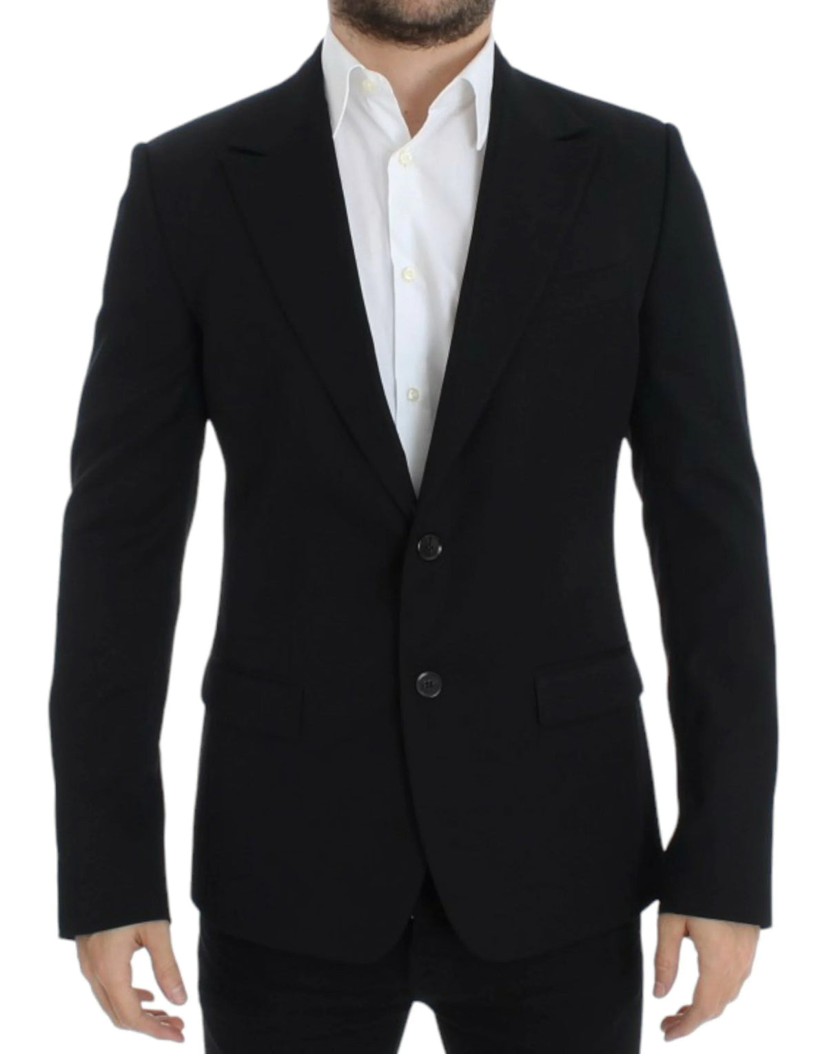 Dolce & Gabbana Black wool slim fit blazer - IT48 | M - Sport Jackets