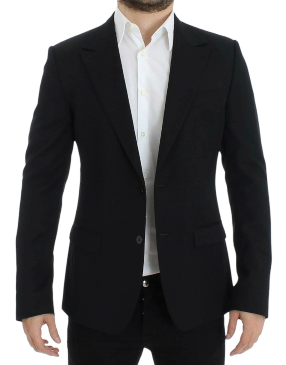 Dolce & Gabbana Black wool slim fit blazer - IT48 | M - Sport Jackets