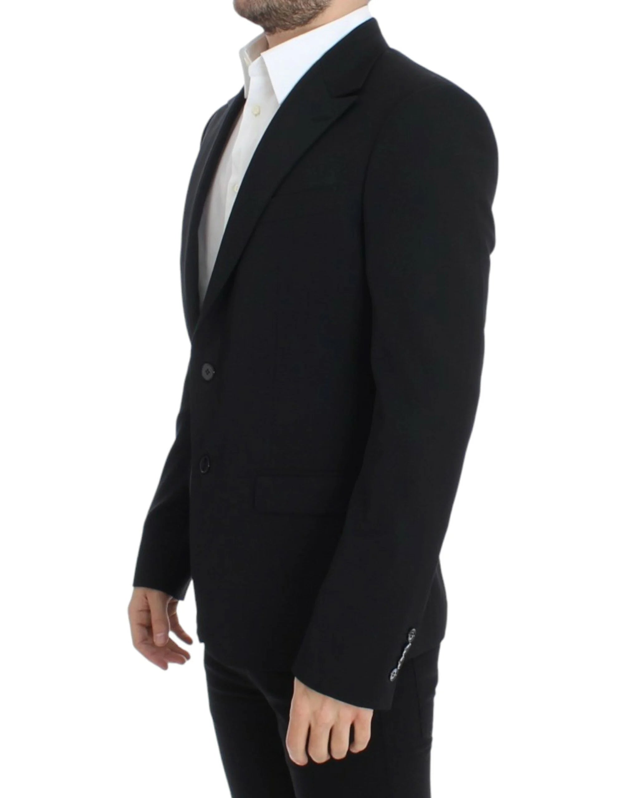 Dolce & Gabbana Black wool slim fit blazer - IT48 | M - Sport Jackets