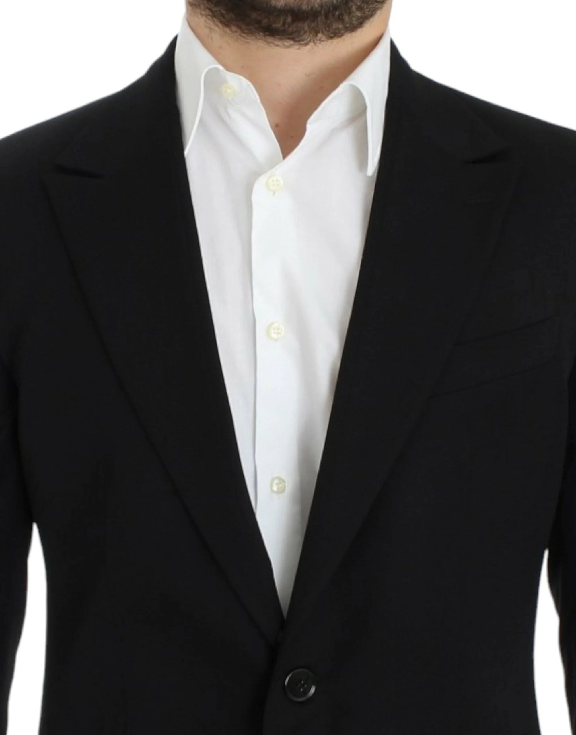 Dolce & Gabbana Black wool slim fit blazer - IT48 | M - Sport Jackets