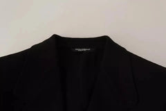 Dolce & Gabbana Black Wool Slim Fit Coat Jacket Blazer - IT48 | M - Sport Jackets