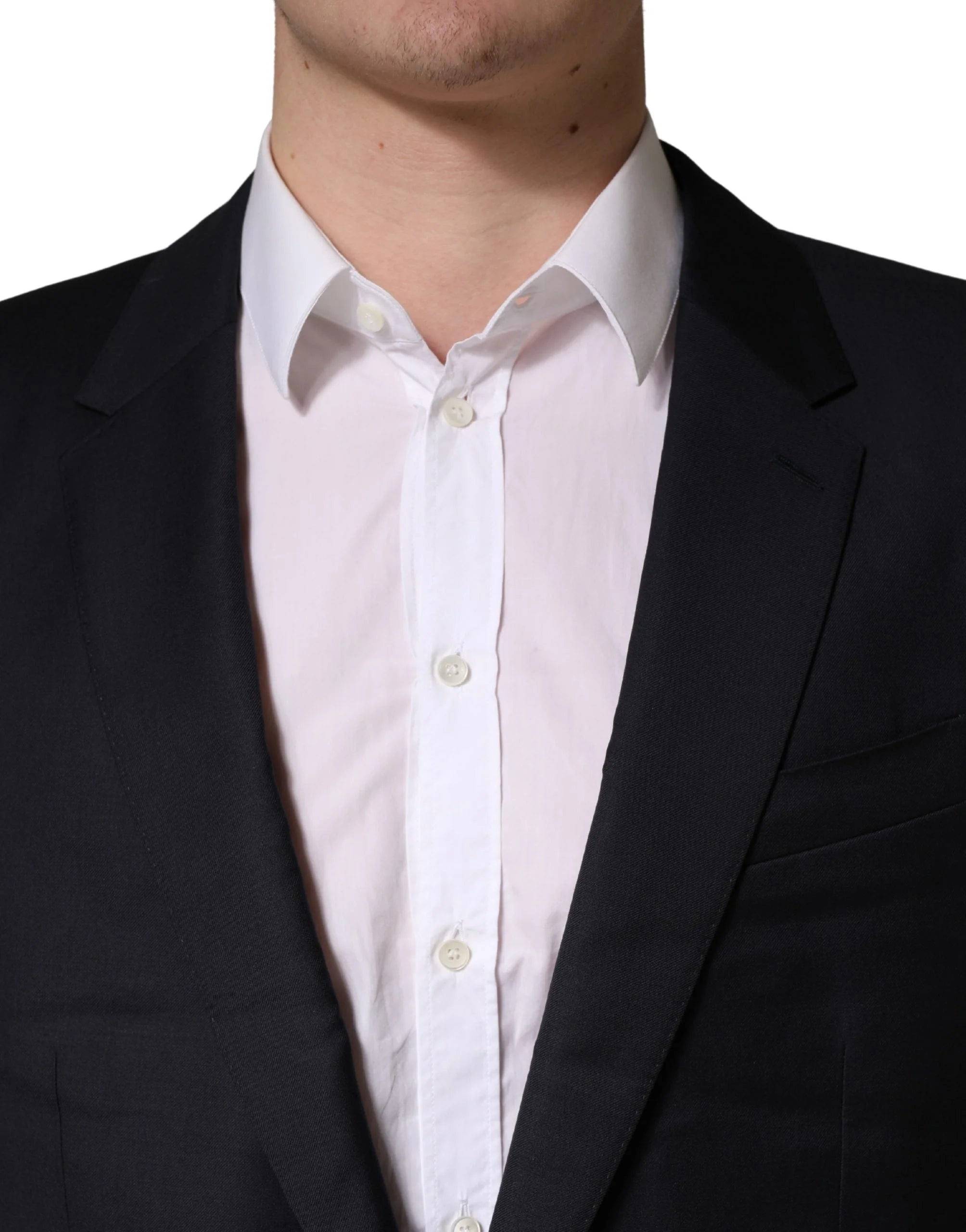 Dolce & Gabbana Sacou slim fit negru din lână pentru bărbați, jachetă, blazer - IT52 | XL