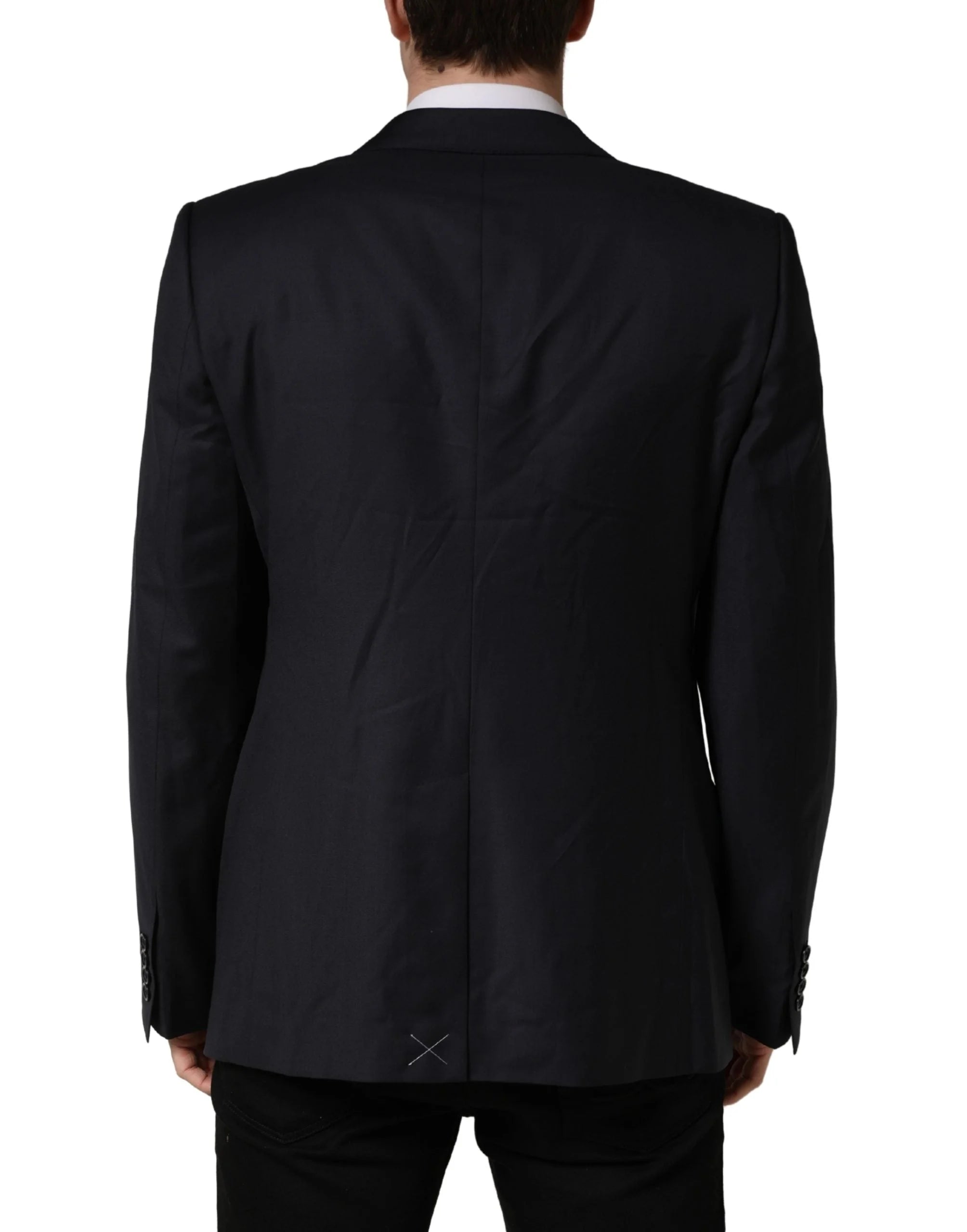 Dolce & Gabbana Sacou slim fit negru din lână pentru bărbați, jachetă, blazer - IT52 | XL