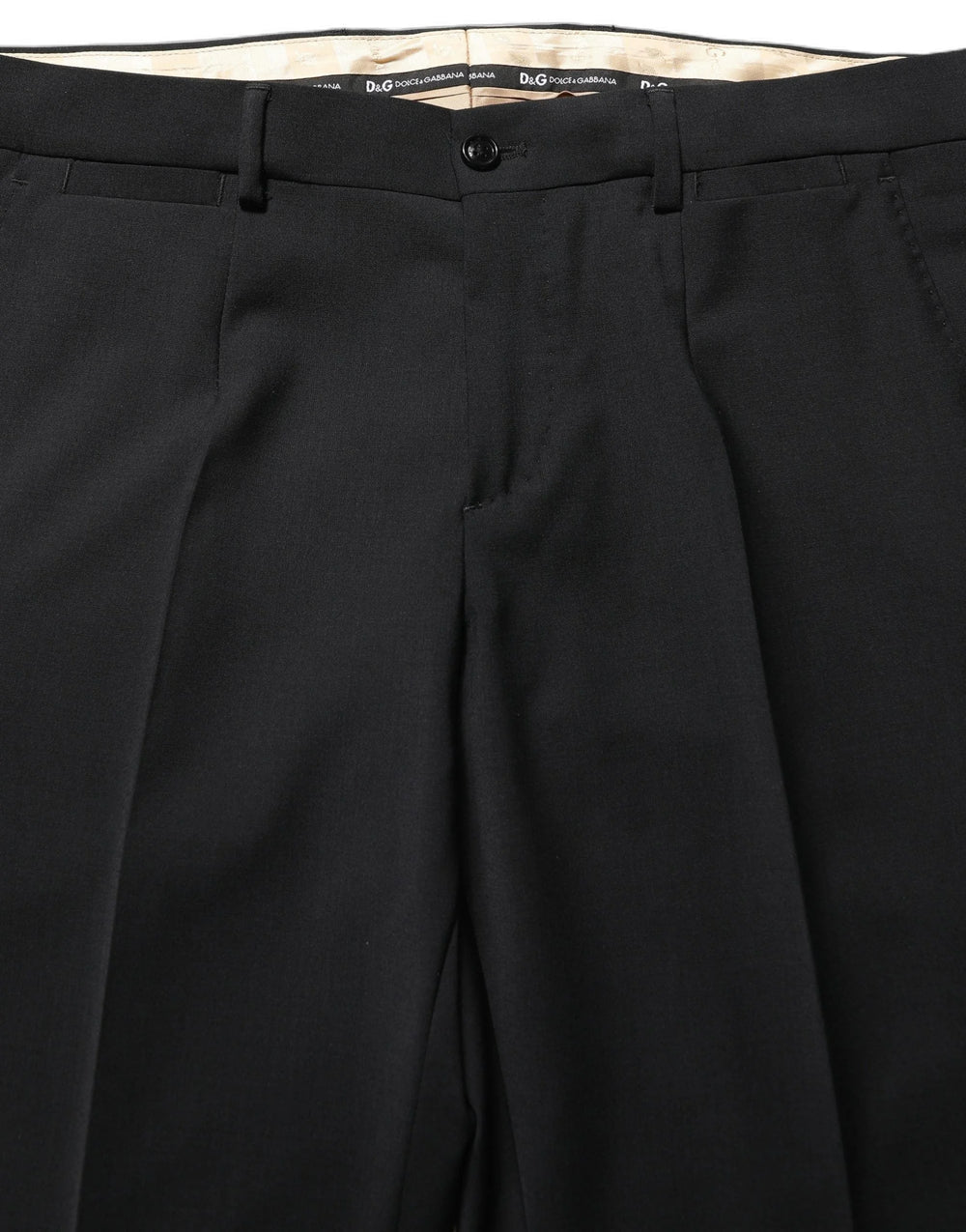 Dolce & Gabbana Black Wool Slim Fit Formal 2 Piece Men Suit - IT46 | S