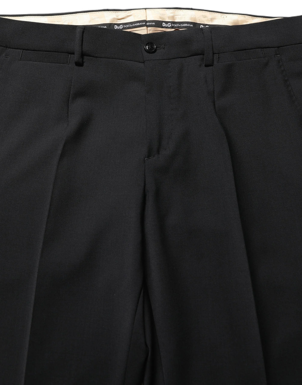 Dolce & Gabbana Black Wool Slim Fit Formal 2 Piece Men Suit - IT46 | S
