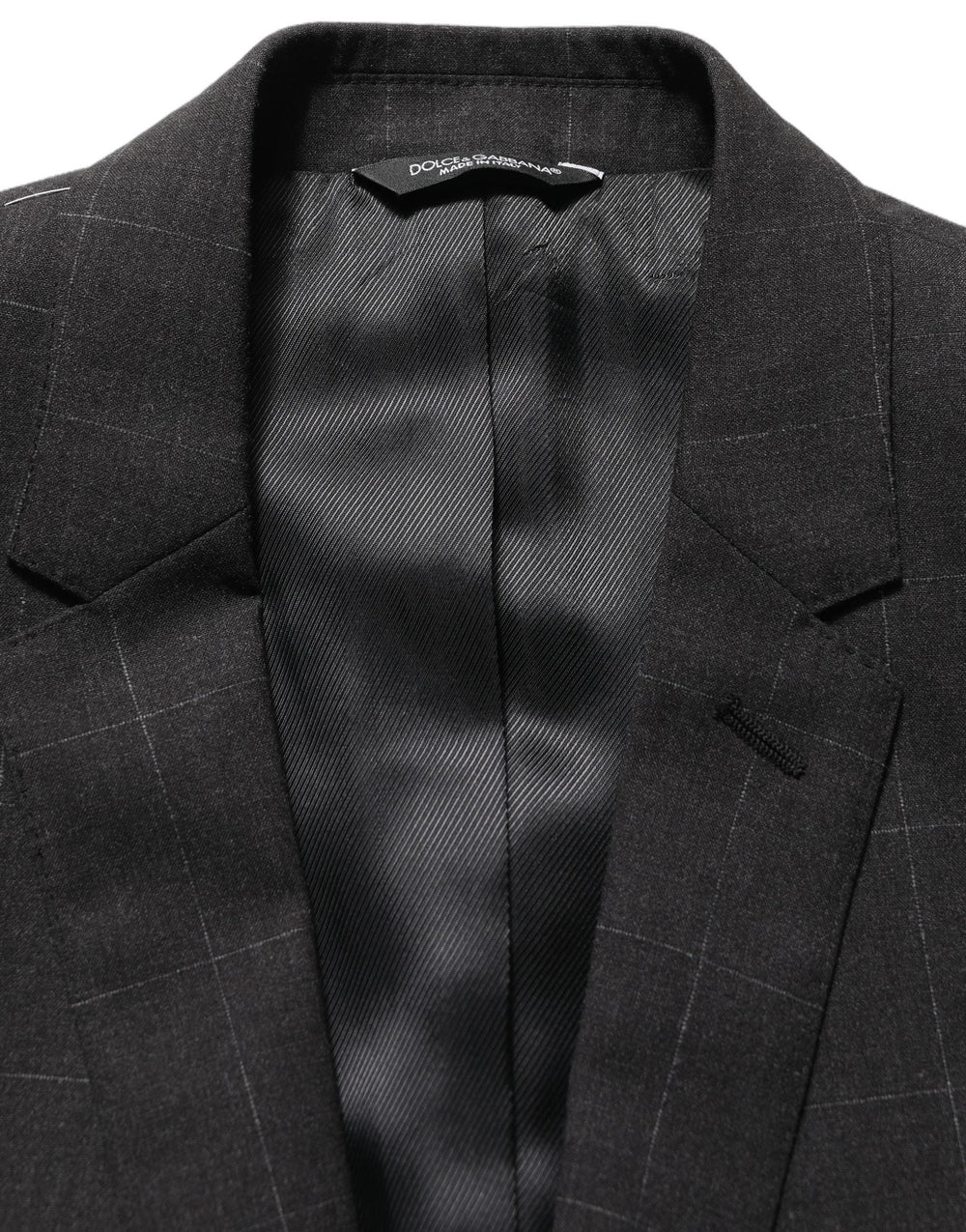 Dolce & Gabbana Black Wool Slim Fit Formal 2 Piece Men Suit - IT46 | S