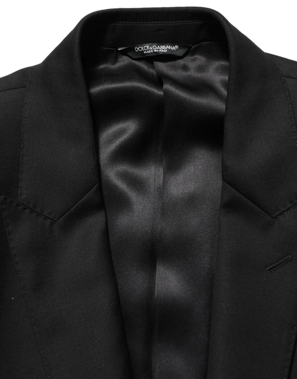 Dolce & Gabbana Black Wool Slim Fit Formal 2 Piece Men Suit - IT50 | L