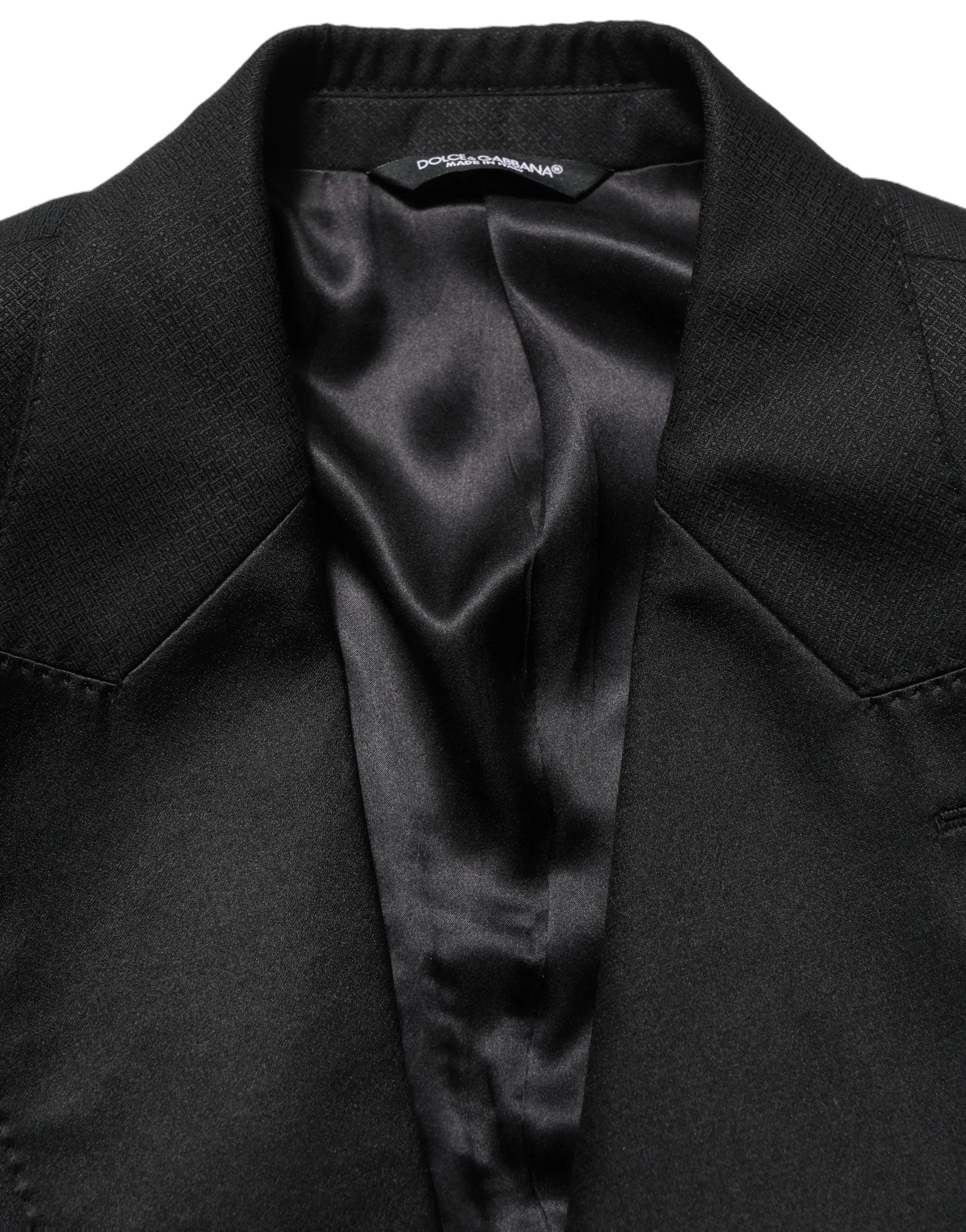 Dolce & Gabbana Black Wool Slim Fit Formal 2 Piece Men Suit - IT50 | L