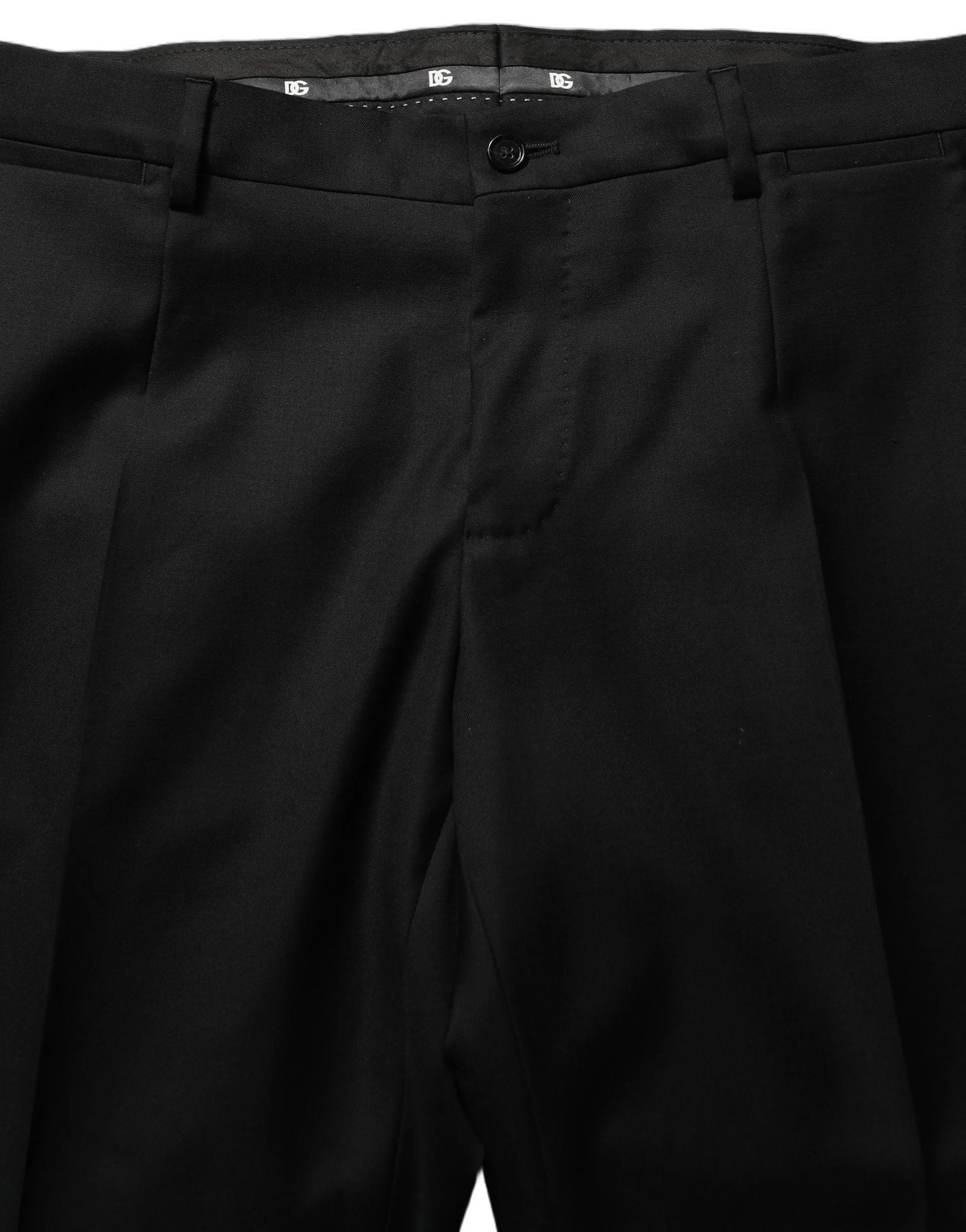 Dolce & Gabbana Black Wool Slim Fit Formal 2 Piece Men Suit - IT50 | L