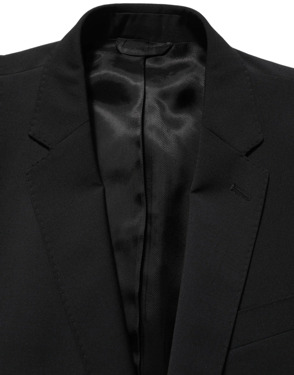 Dolce & Gabbana Black Wool Slim Fit Formal 2 Piece Men Suit - IT54 | XL