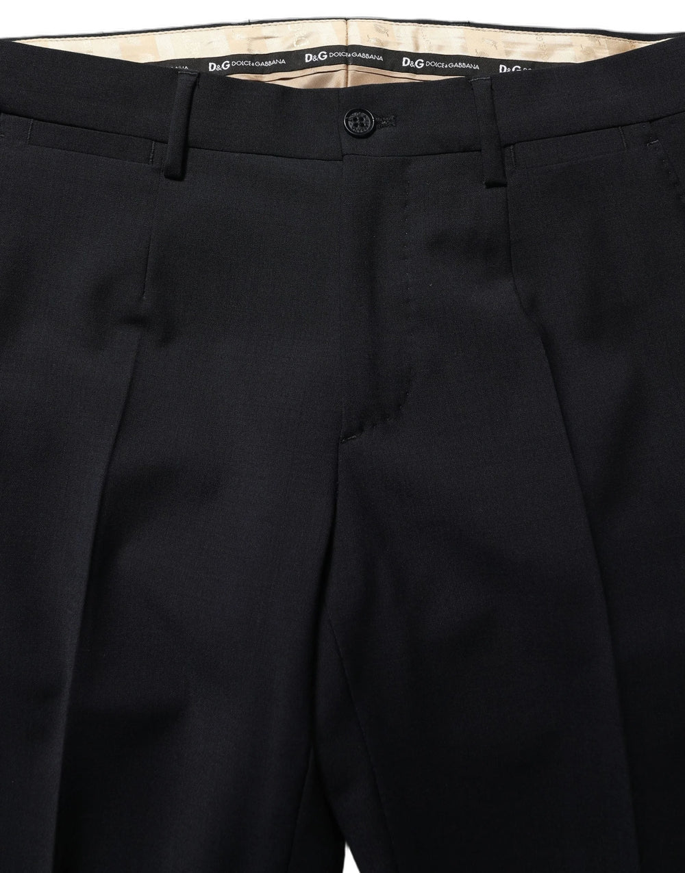Dolce & Gabbana Black Wool Slim Fit Formal 3 Piece Men Suit - IT44 | XS