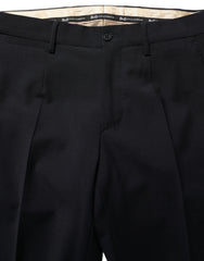 Dolce & Gabbana Black Wool Slim Fit Formal 3 Piece Men Suit - IT44 | XS