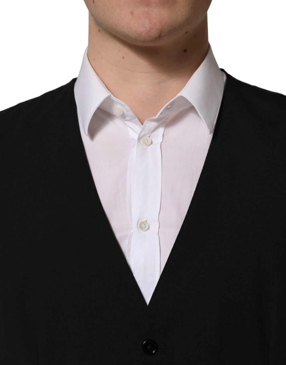 Dolce & Gabbana Black Wool Slim Fit Formal 3 Piece Men Suit - IT53 | XL