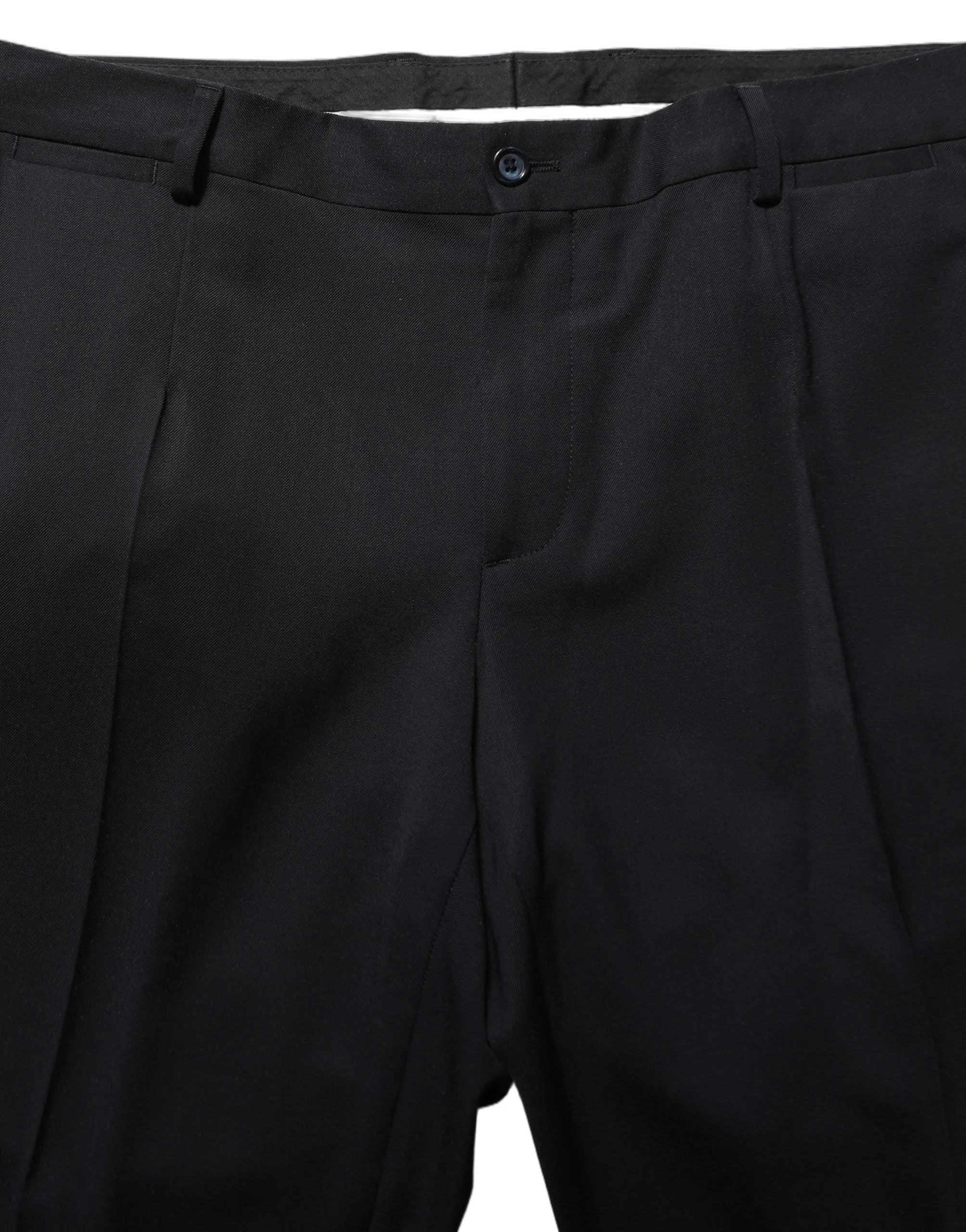 Dolce & Gabbana Black Wool Slim Fit Formal Men 2 Piece Suit - IT52 | XL