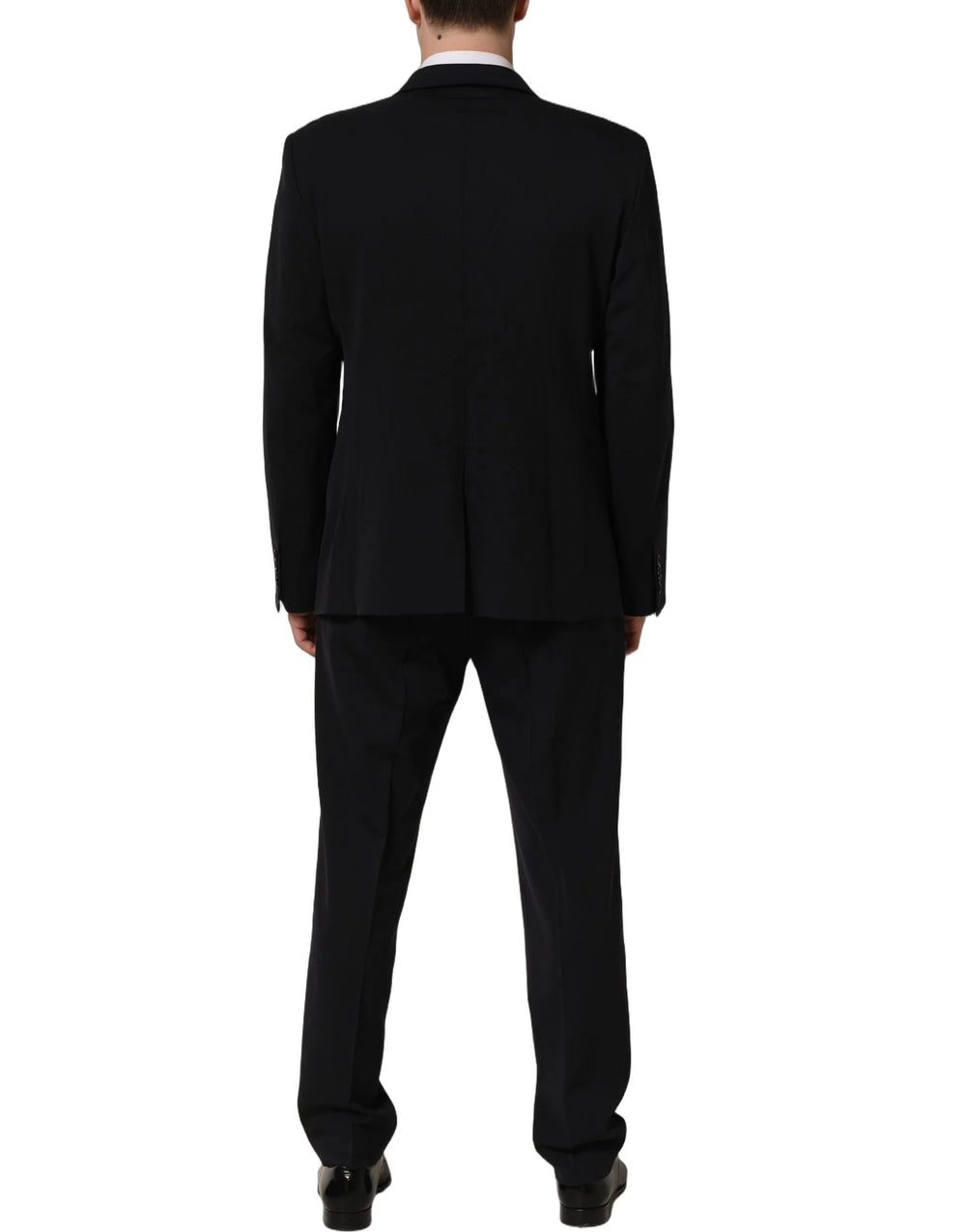 Dolce & Gabbana Black Wool Slim Fit Formal Men 2 Piece Suit - IT52 | XL
