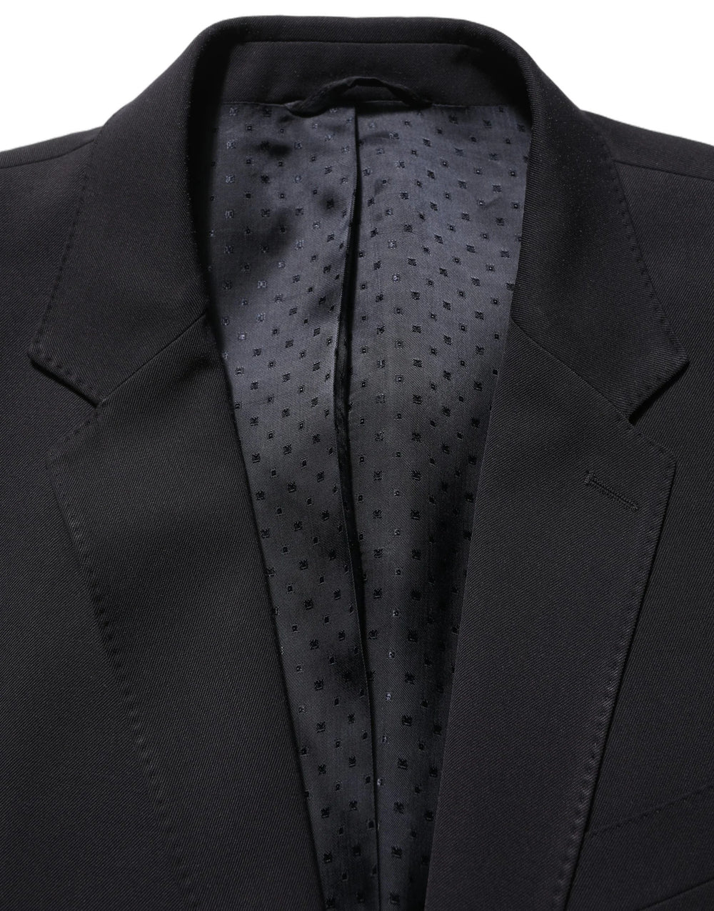 Dolce & Gabbana Black Wool Slim Fit Formal Men 2 Piece Suit - IT52 | XL