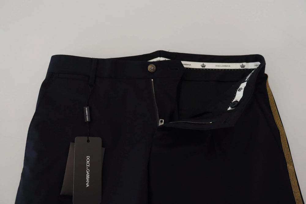 Dolce & Gabbana Black Wool Slim Formal Pants - IT46 | S - Trousers