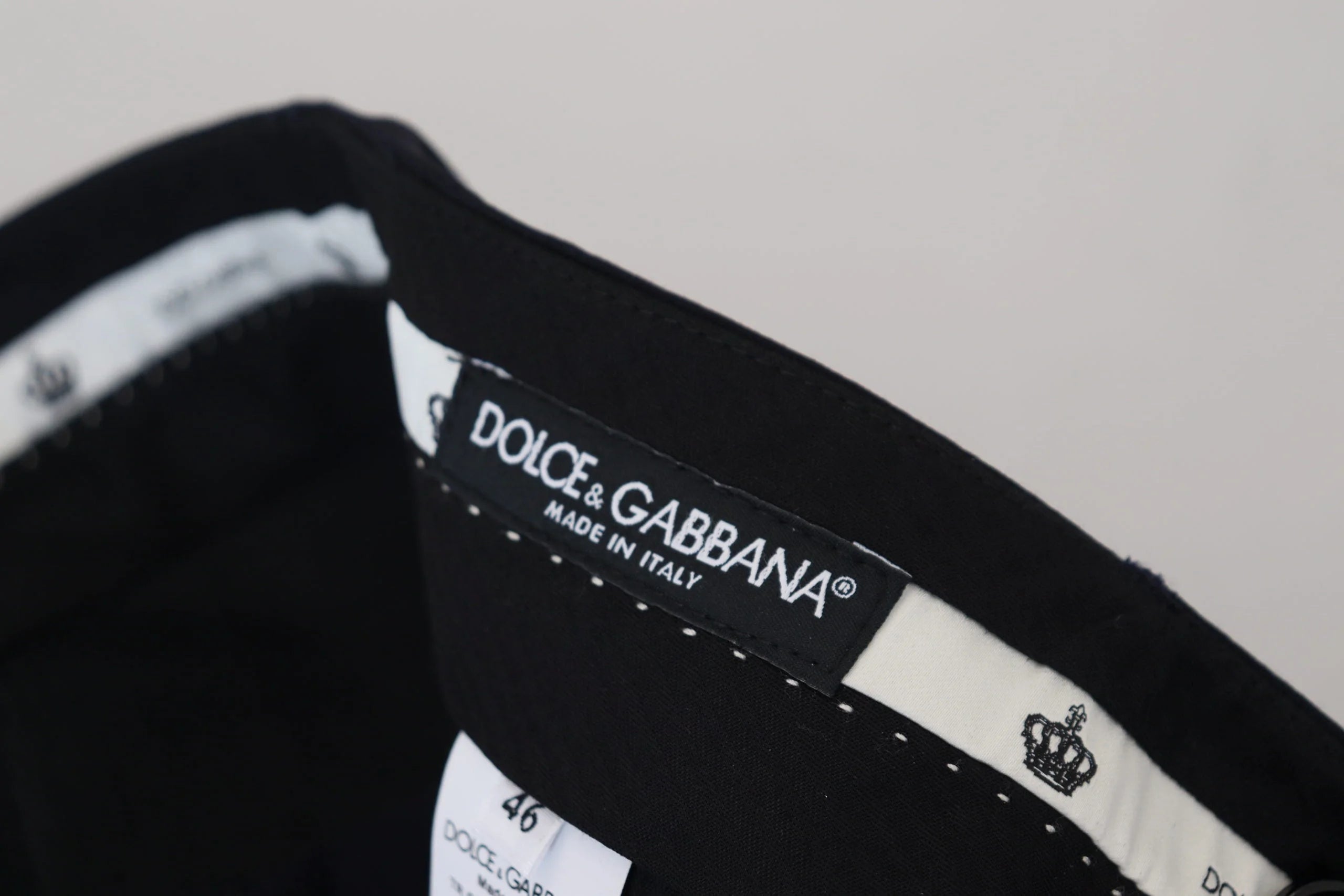 Dolce & Gabbana Black Wool Slim Formal Pants - IT46 | S - Trousers