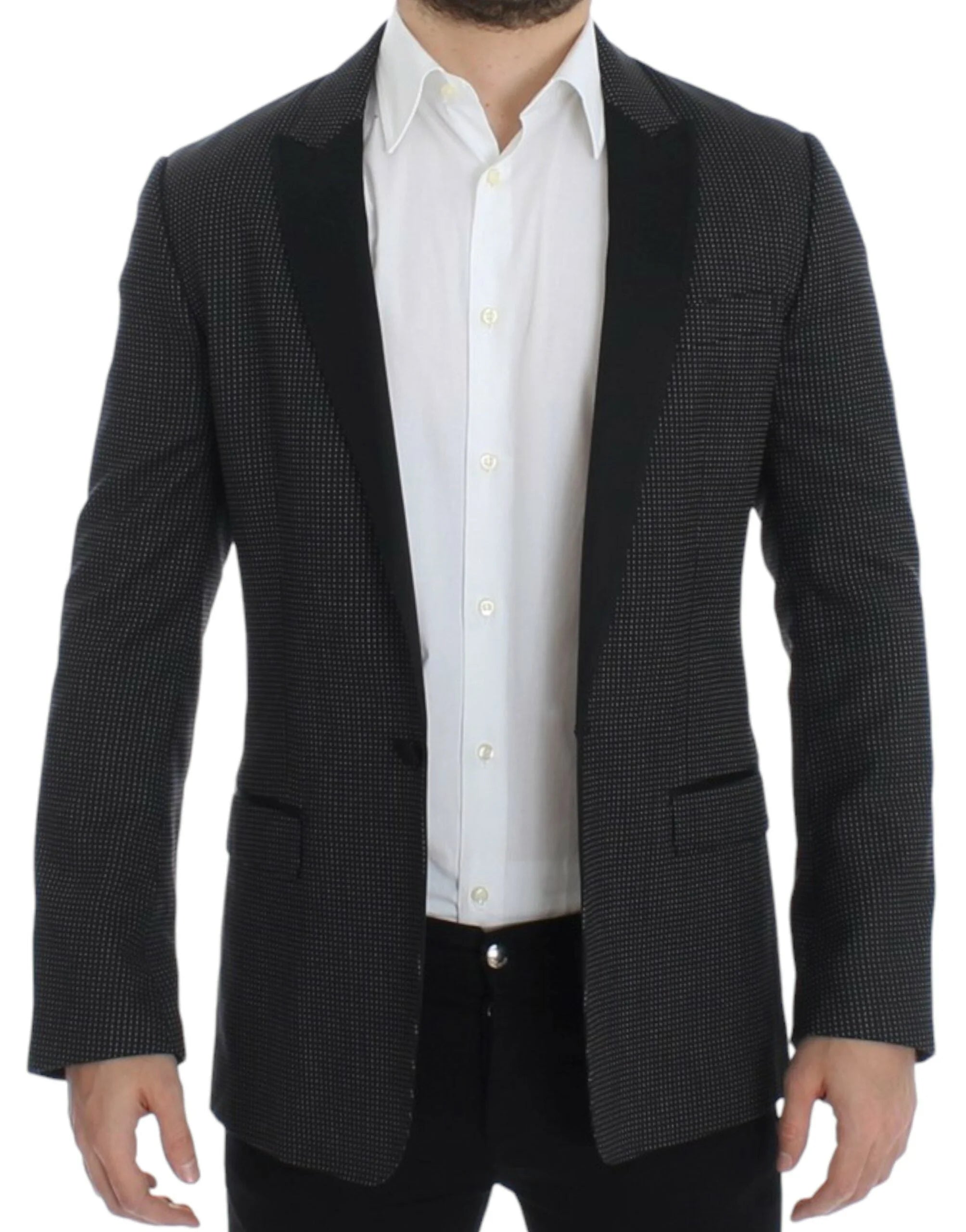 Dolce & Gabbana Black wool slim MARTINI blazer - Sport Jackets