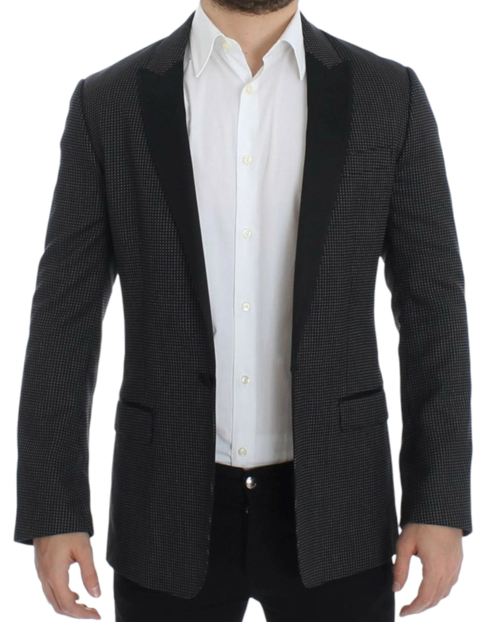 Dolce & Gabbana Black wool slim MARTINI blazer - Sport Jackets