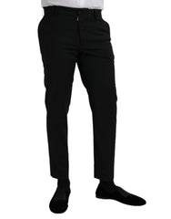 Dolce & Gabbana Black Wool SlimFit Dress Formal Pants - IT48 | M - Trousers