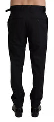 Dolce & Gabbana Black Wool Stretch Dress Trouser Pants - IT48 | M - Trousers