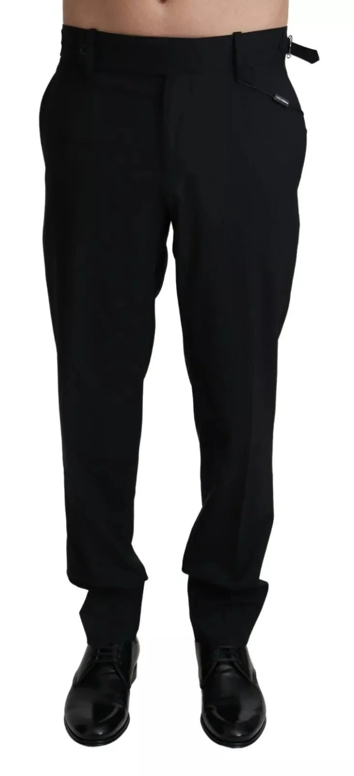 Dolce & Gabbana Black Wool Stretch Dress Trouser Pants - IT48 | M - Trousers