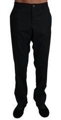 Dolce & Gabbana Black Wool Stretch Dress Trousers Pants - IT54 | XXL - Trousers
