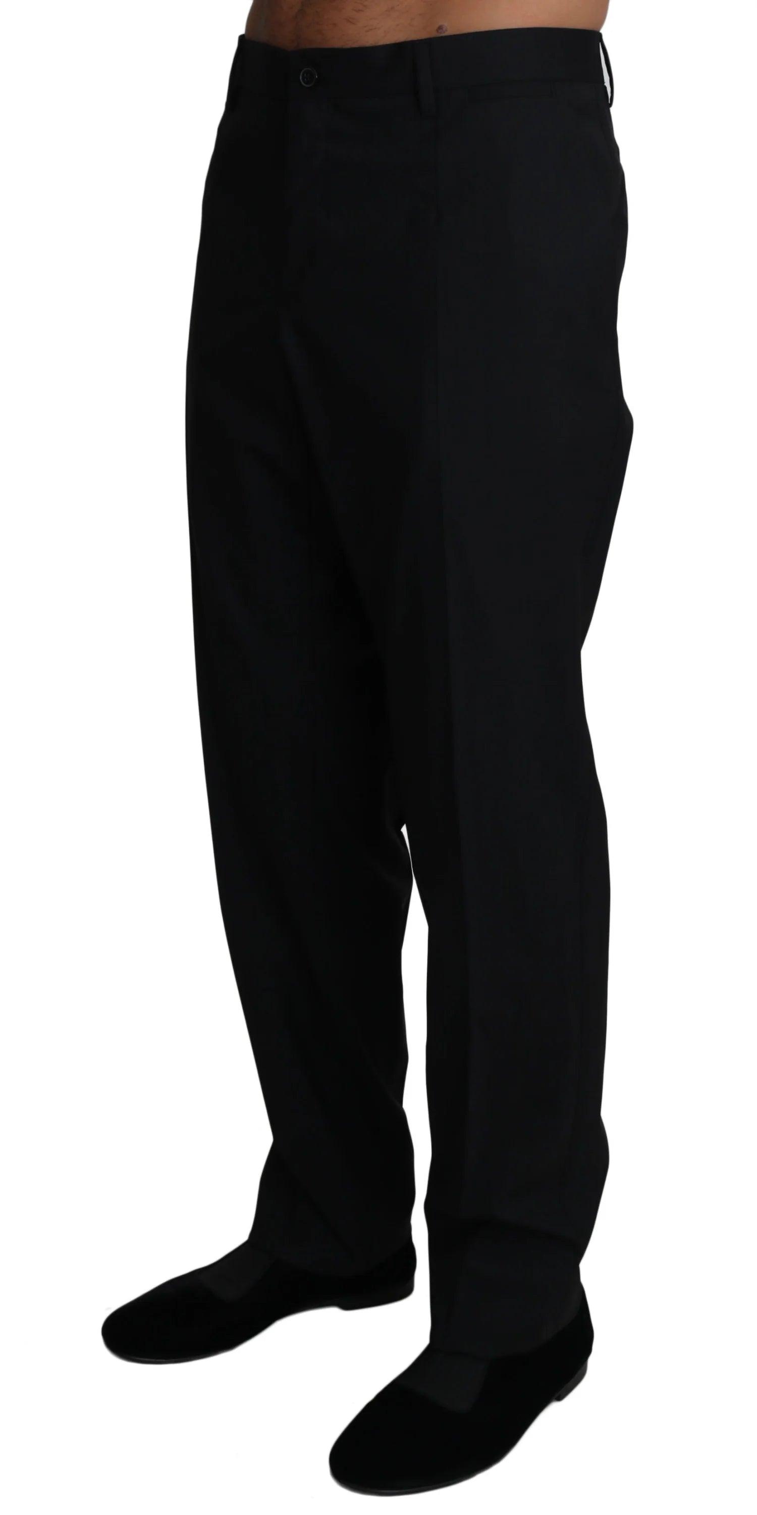 Dolce & Gabbana Black Wool Stretch Dress Trousers Pants - IT54 | XXL - Trousers