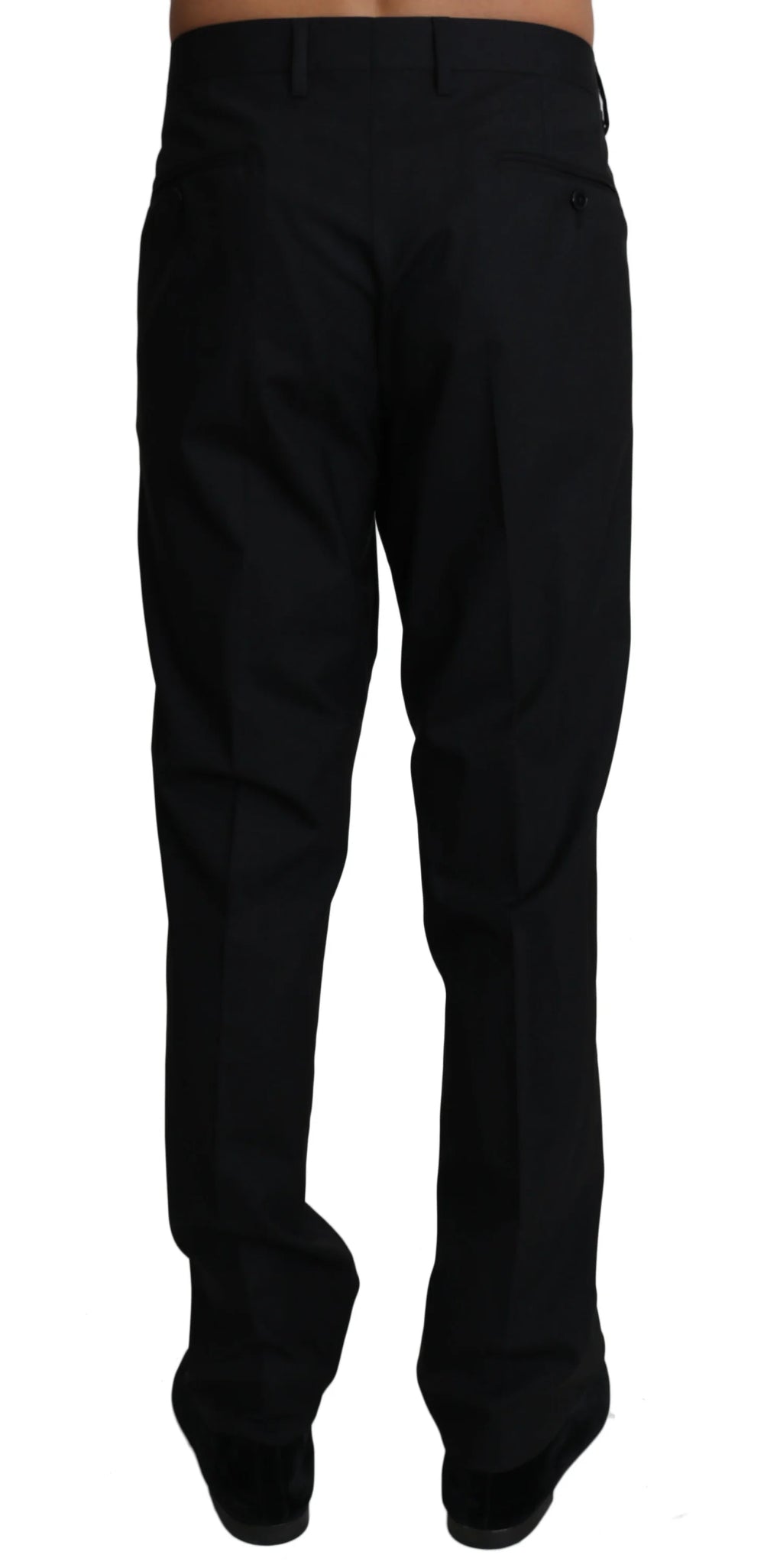 Dolce & Gabbana Black Wool Stretch Dress Trousers Pants - IT54 | XXL - Trousers