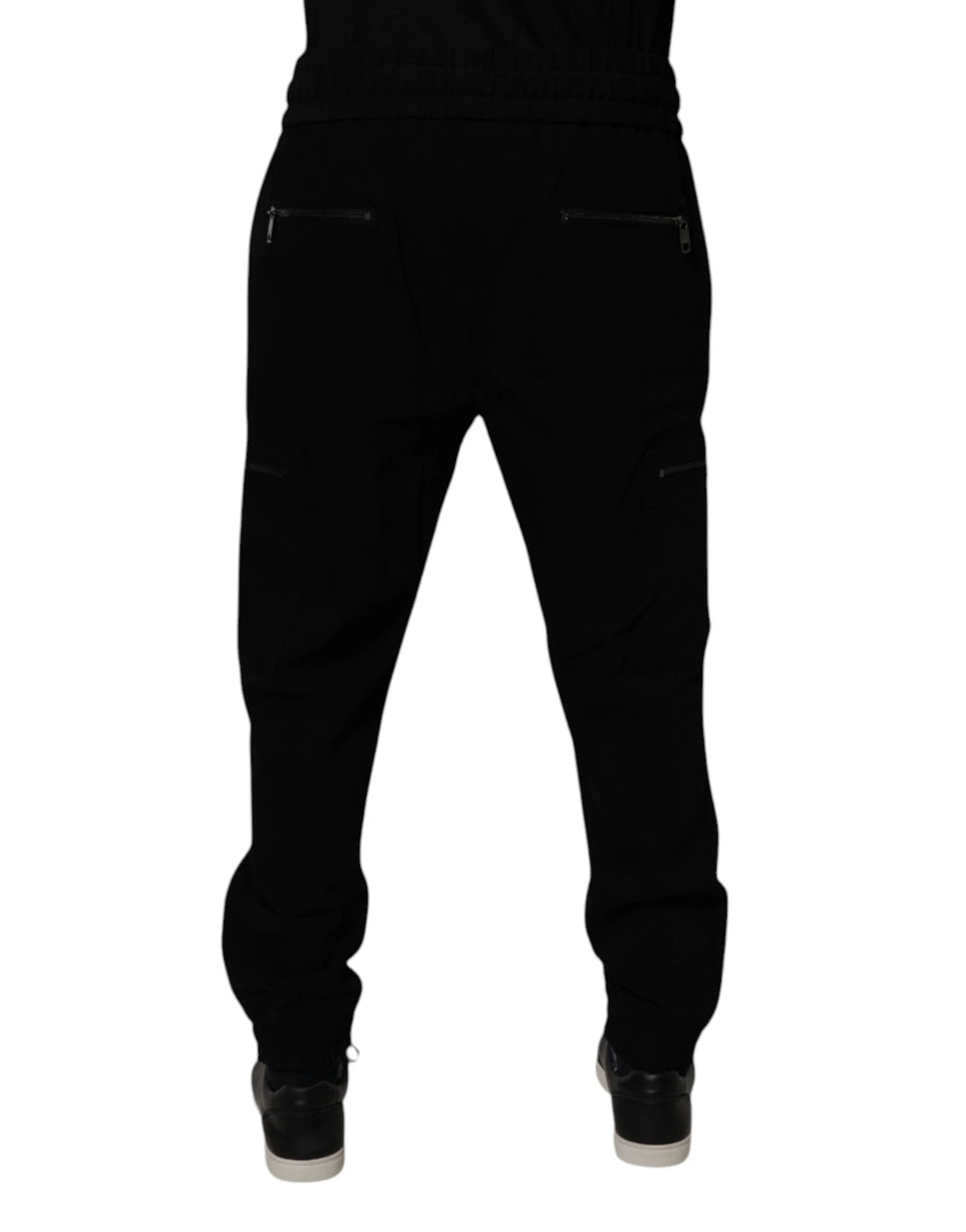 Dolce & Gabbana Black Wool Stretch Jogger Pants - IT50 | L - Joggers