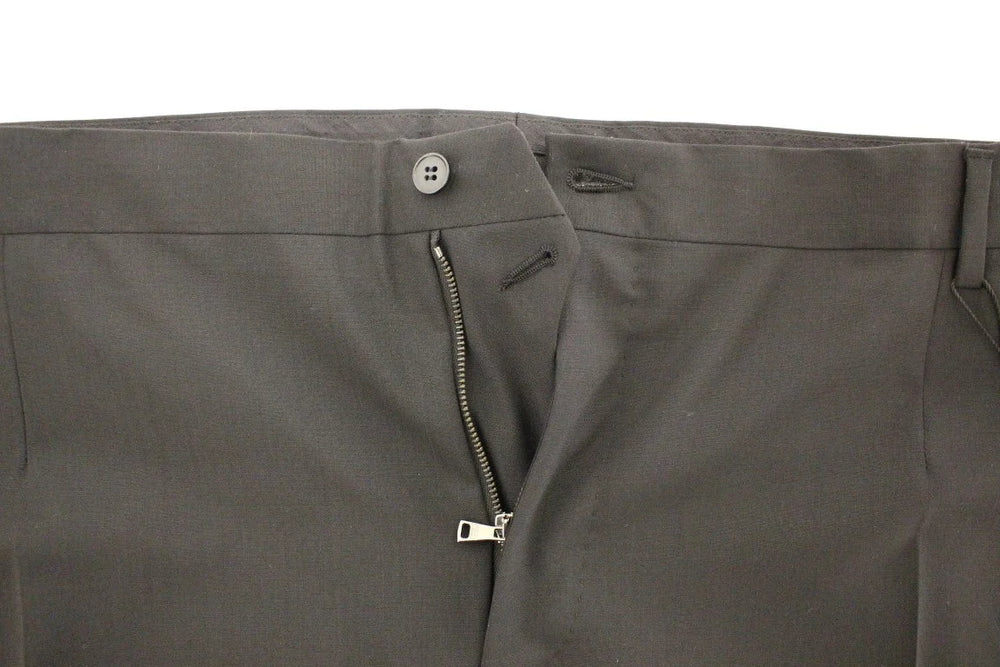 Dolce & Gabbana Black Wool Stretch Pleated Pants - IT58 | 3XL - Trousers