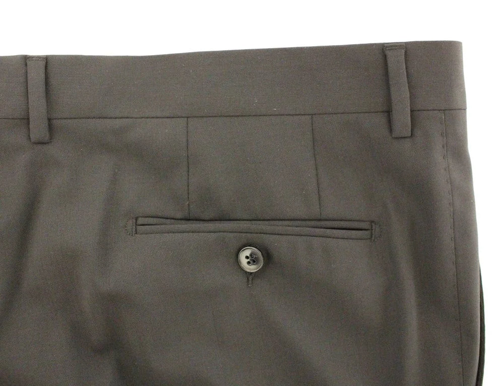 Dolce & Gabbana Black Wool Stretch Pleated Pants - IT58 | 3XL - Trousers