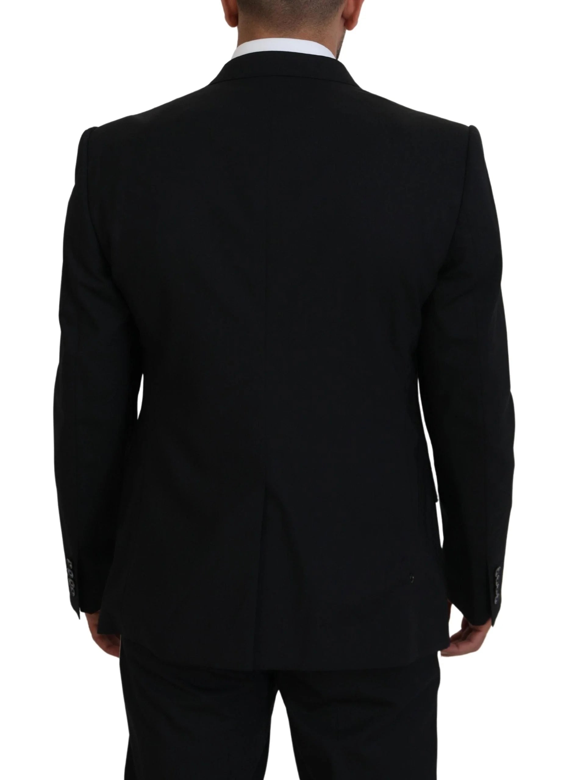 Dolce & Gabbana Black Wool Stretch Slim Fit Jacket Blazer - Sport Jackets