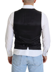 Dolce & Gabbana Black Wool Stretch Waistcoat Formal Vest - IT50 | L - Vests