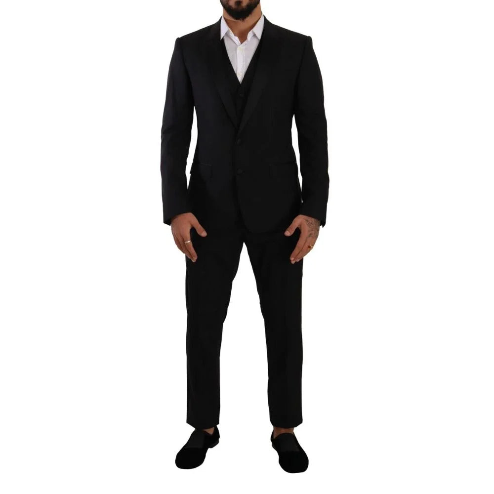 Dolce & Gabbana Black Wool Suits & Blazer - IT50 | L