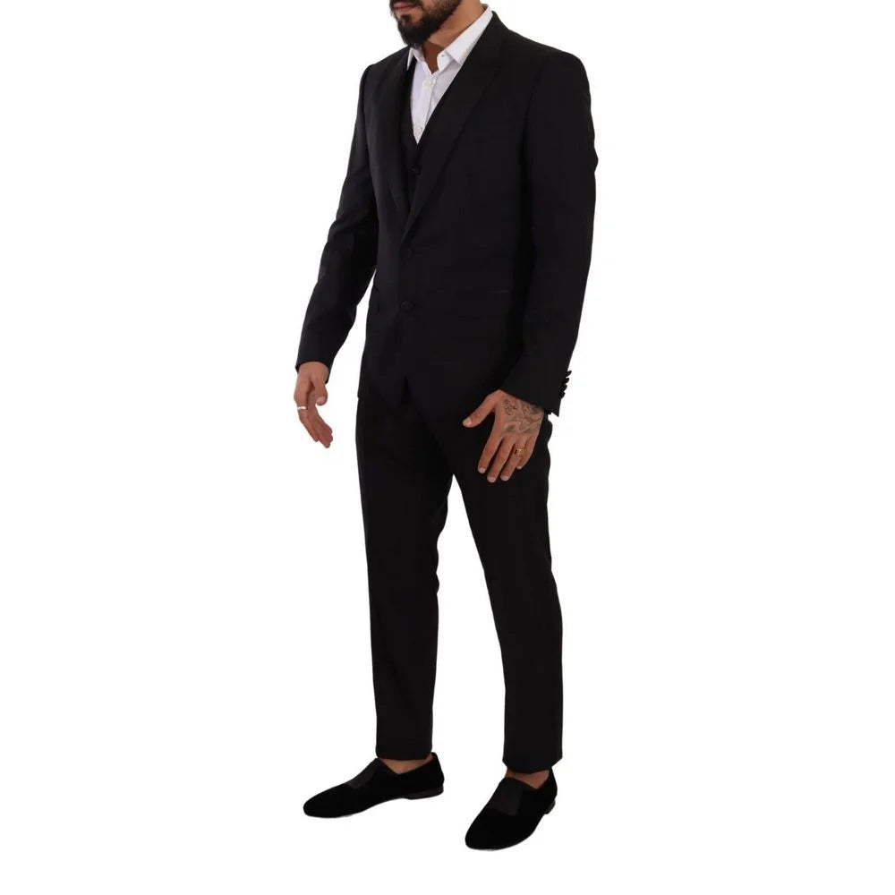 Dolce & Gabbana Black Wool Suits & Blazer - IT50 | L