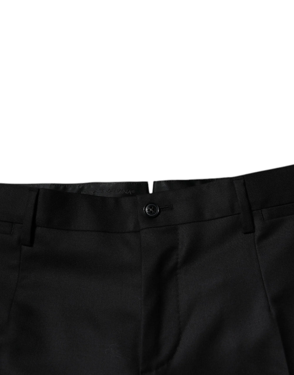 Dolce & Gabbana Black Wool Tapered Formal Dress Pants - IT46 | S - Trousers
