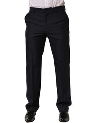 Dolce & Gabbana Black Wool Tapered Leg Dress Trouser Pants - IT48 | M