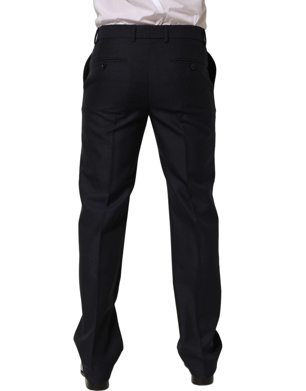 Dolce & Gabbana Black Wool Tapered Leg Dress Trouser Pants - IT48 | M