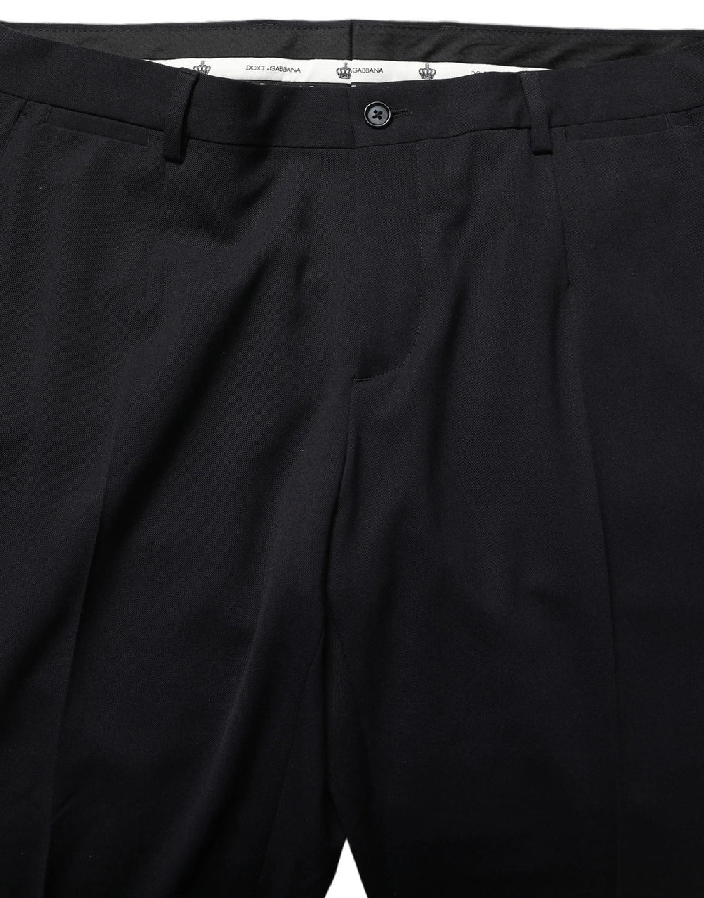 Dolce & Gabbana Black Wool Tapered Leg Dress Trouser Pants - IT50 | L