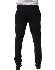 Dolce & Gabbana Black Wool Tapered Leg Dress Trouser Pants - IT50 | L
