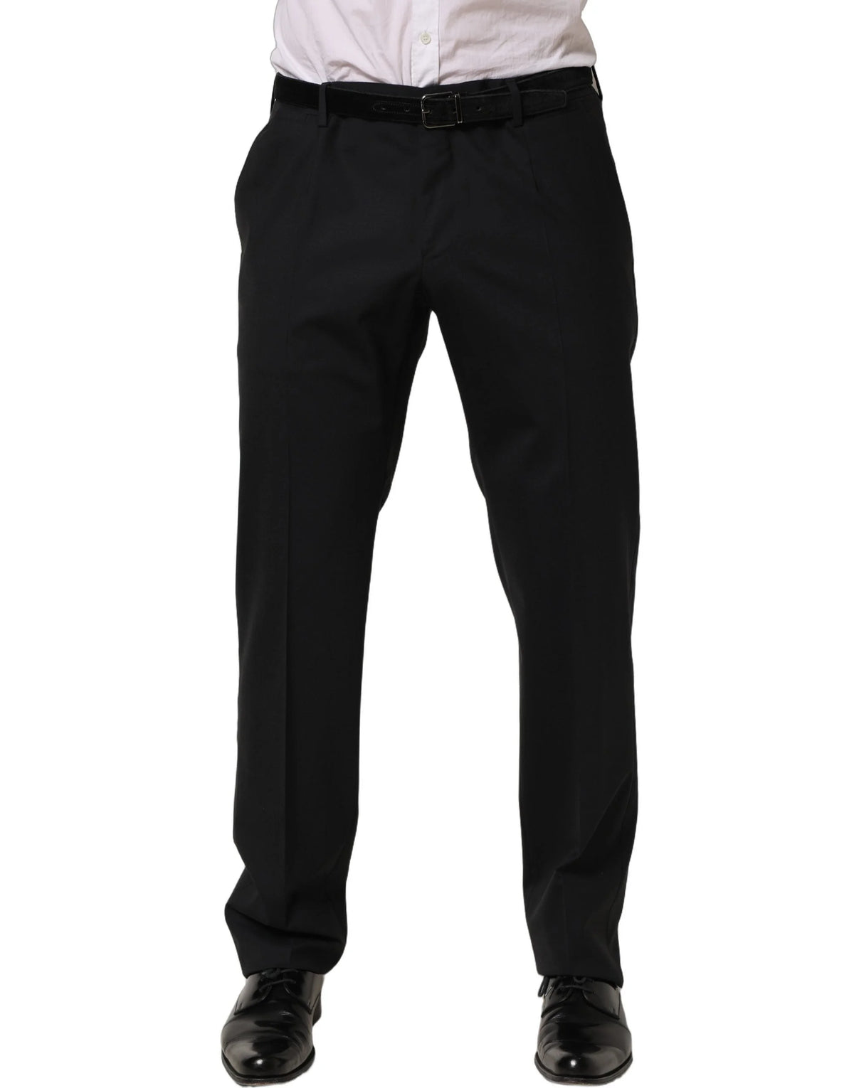 Dolce & Gabbana Black Wool Tapered Leg Dress Trouser Pants - IT52 | XL