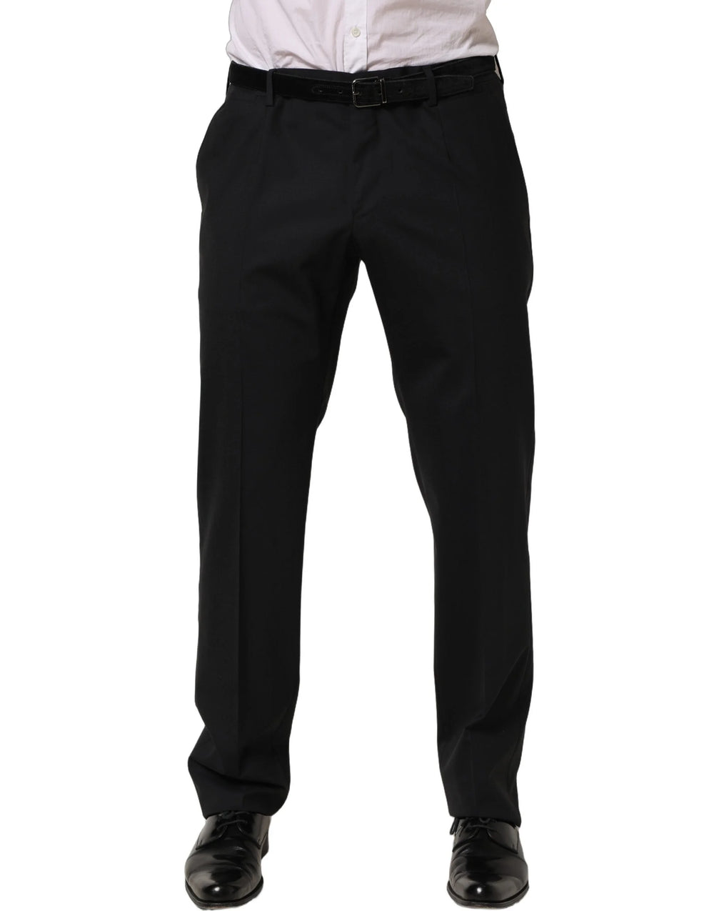 Dolce & Gabbana Black Wool Tapered Leg Dress Trouser Pants - IT52 | XL