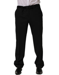 Dolce & Gabbana Black Wool Tapered Leg Dress Trouser Pants - IT54 | XL