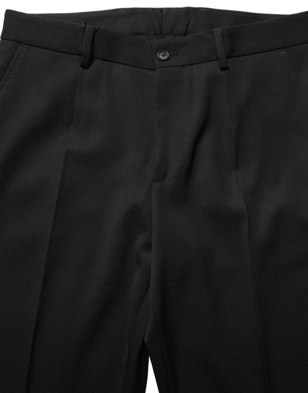 Dolce & Gabbana Black Wool Tapered Men Dress Trouser Pants - IT46 | S