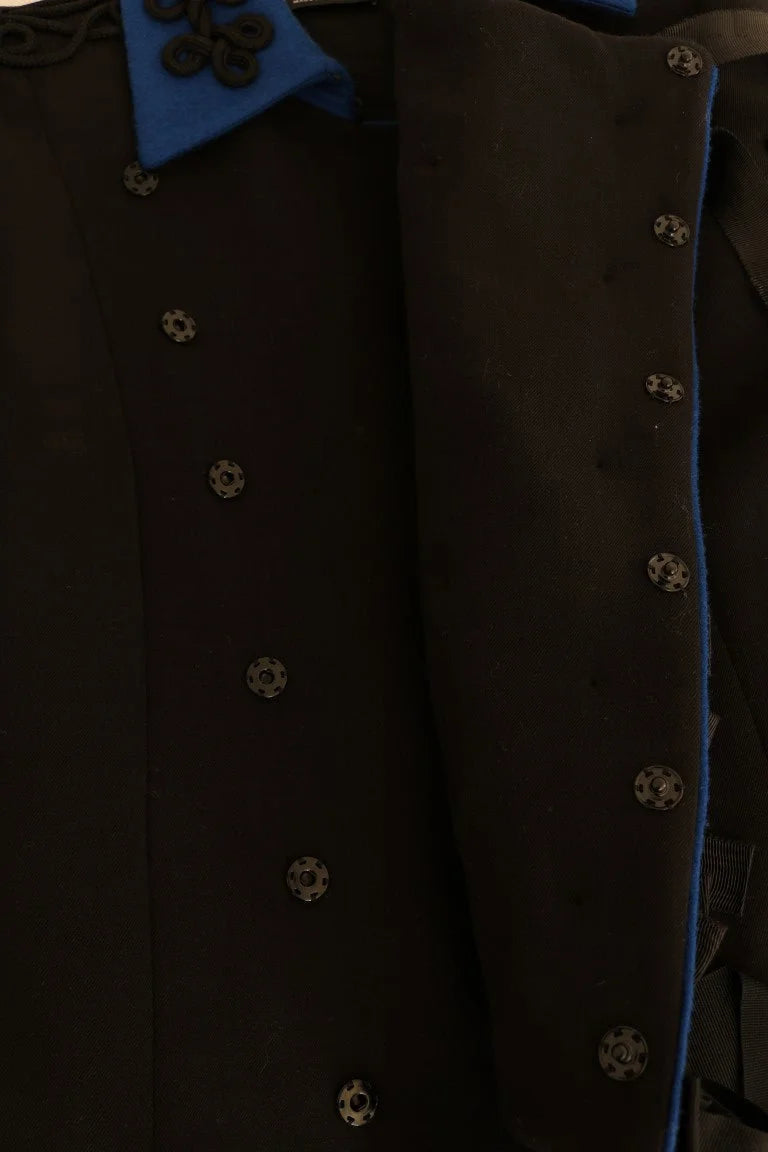 Dolce & Gabbana Black Wool Trench Jacket - IT40|S - Trench Coats