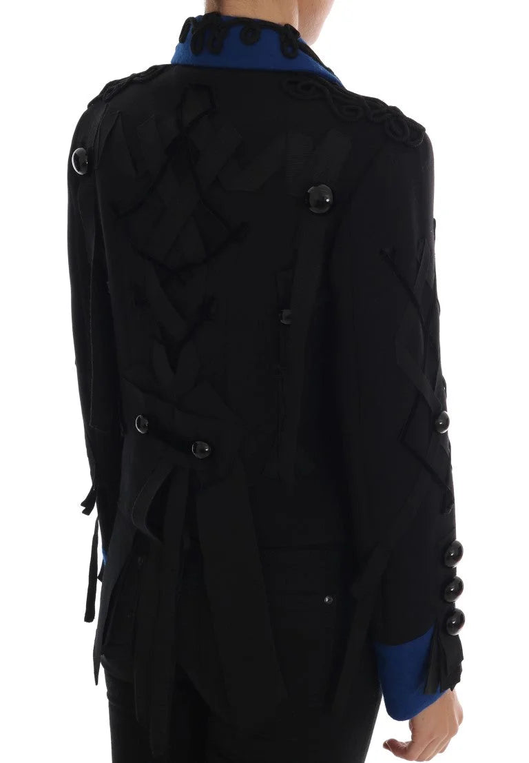 Dolce & Gabbana Black Wool Trench Jacket - IT40|S - Trench Coats